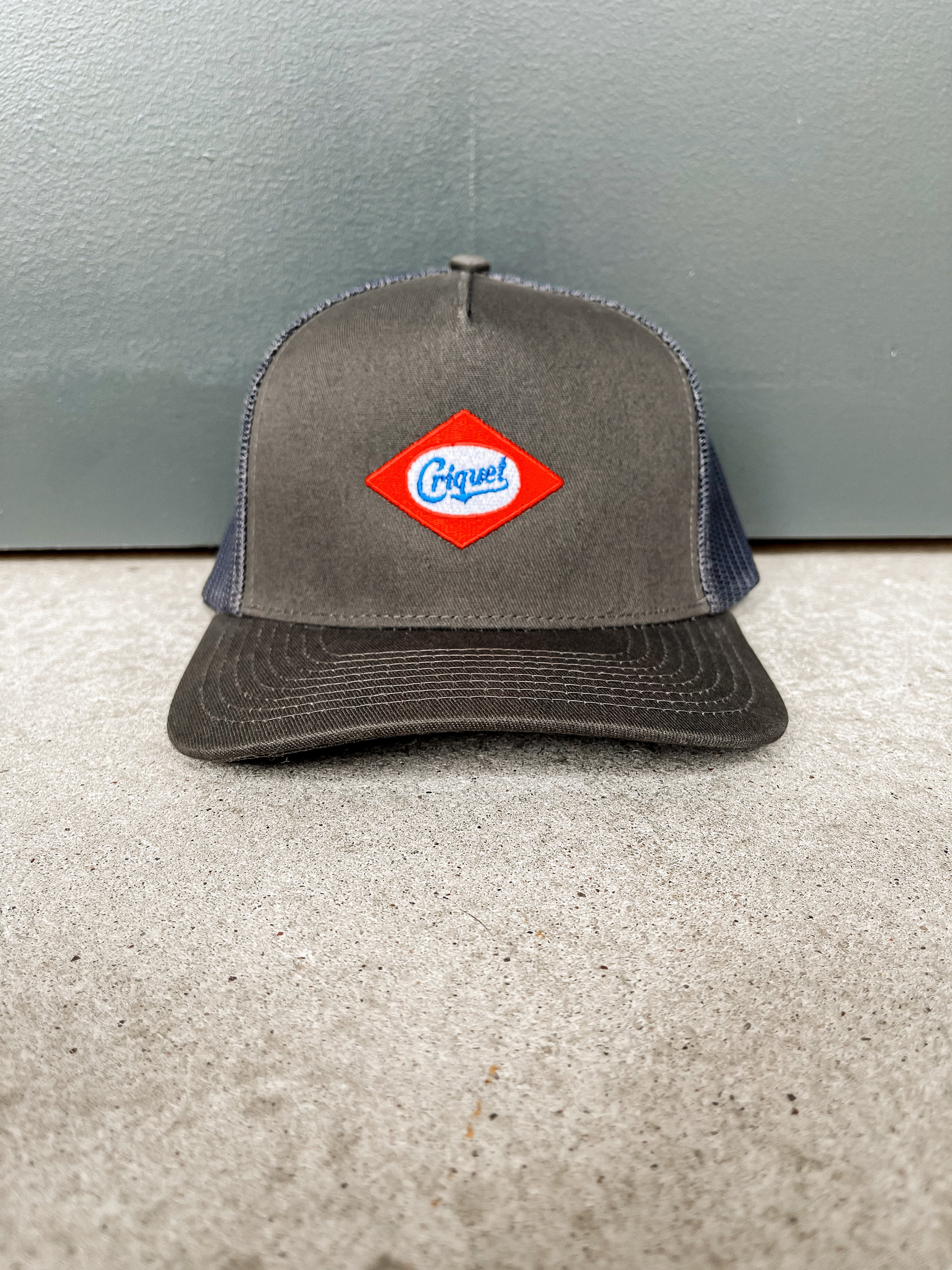 Criquet Diamond Trucker Hat - Grey