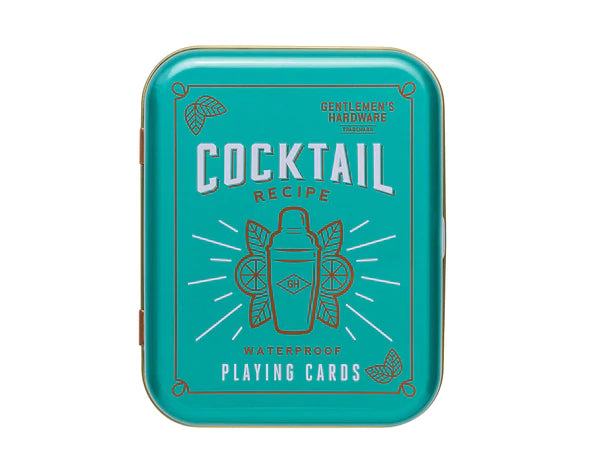 Cocktail playing cards with recipes