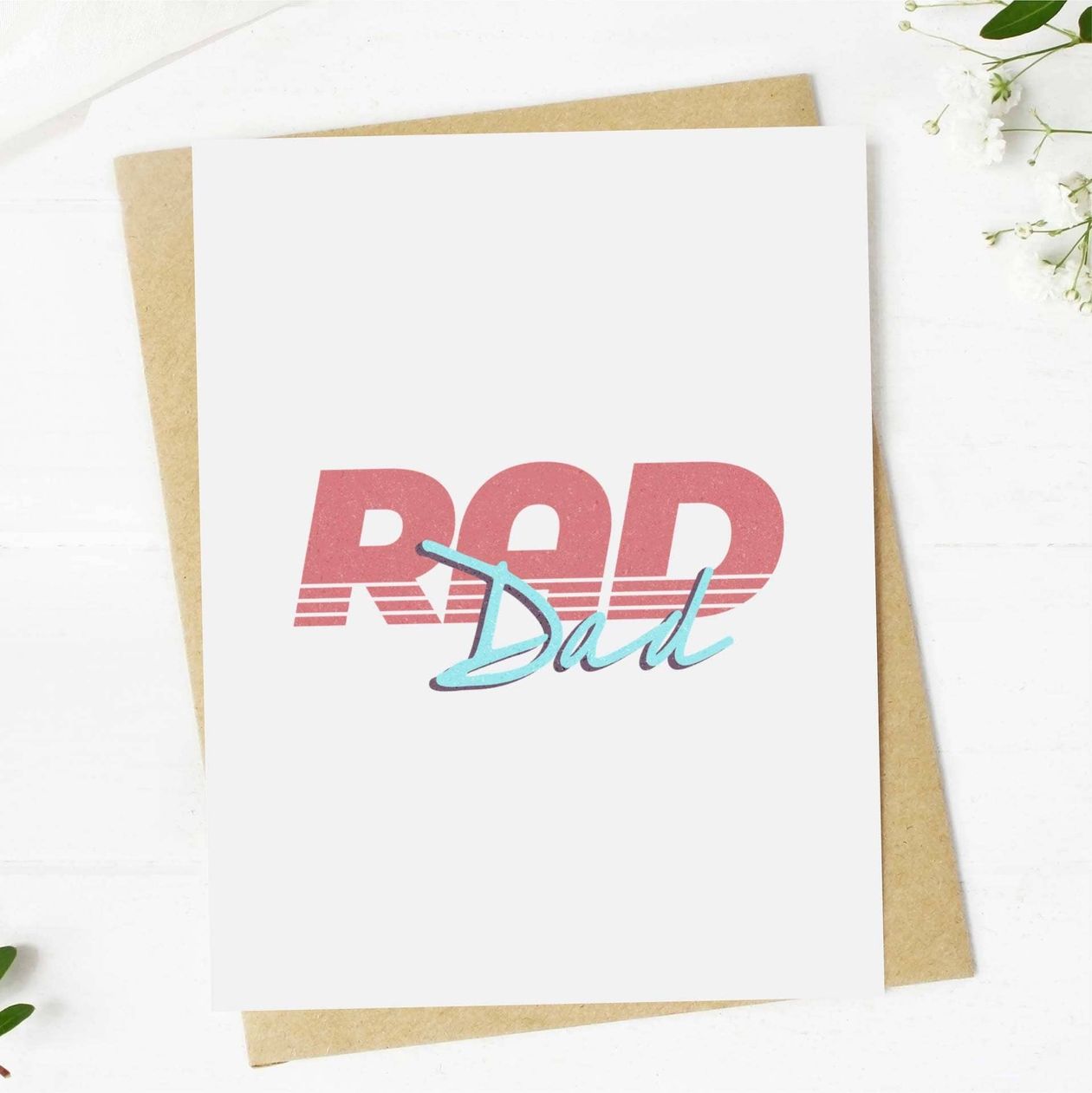 Rad Dad Retro Greeting Card