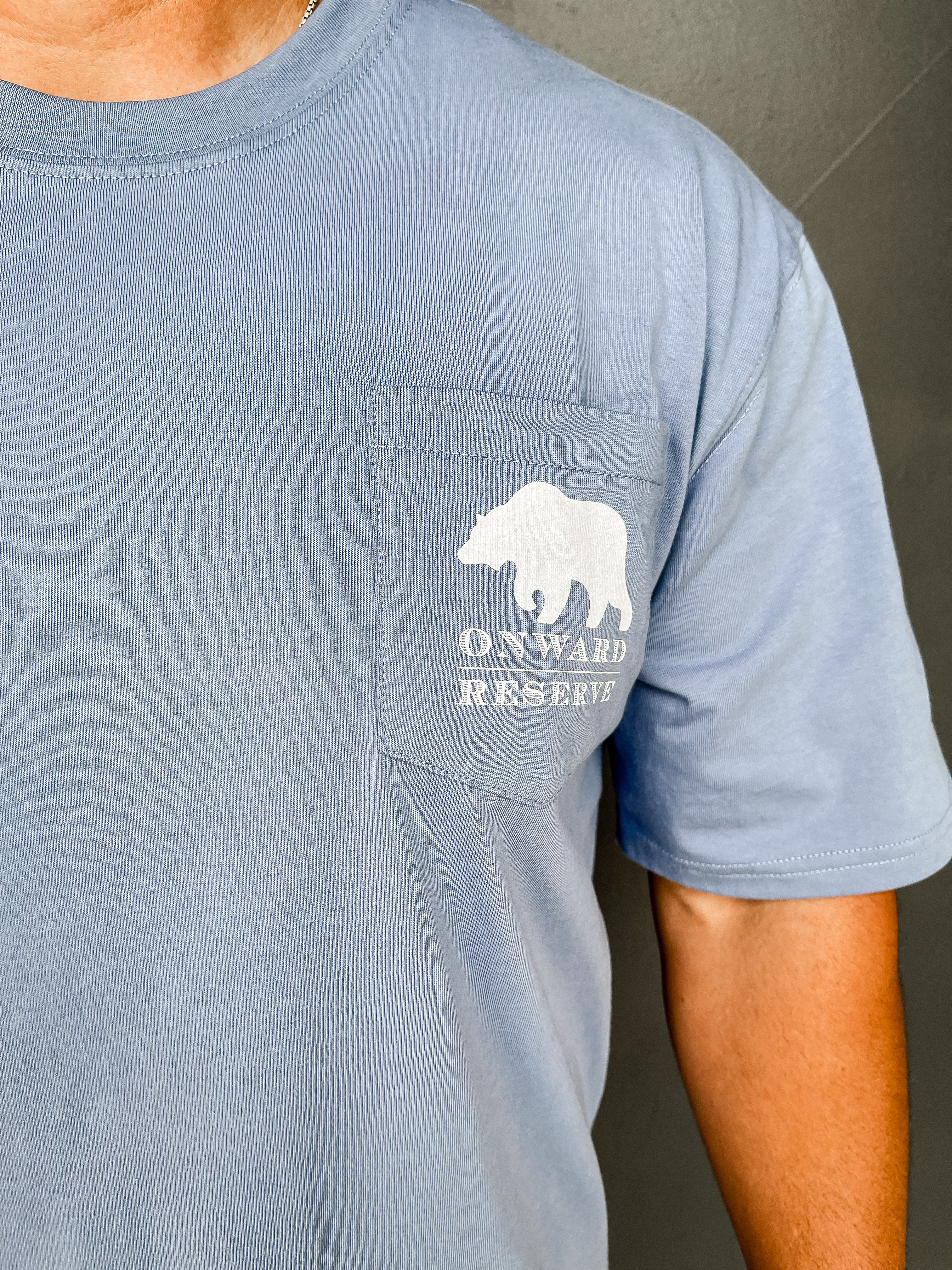 Golden Retriever Tee - Washed Blue
