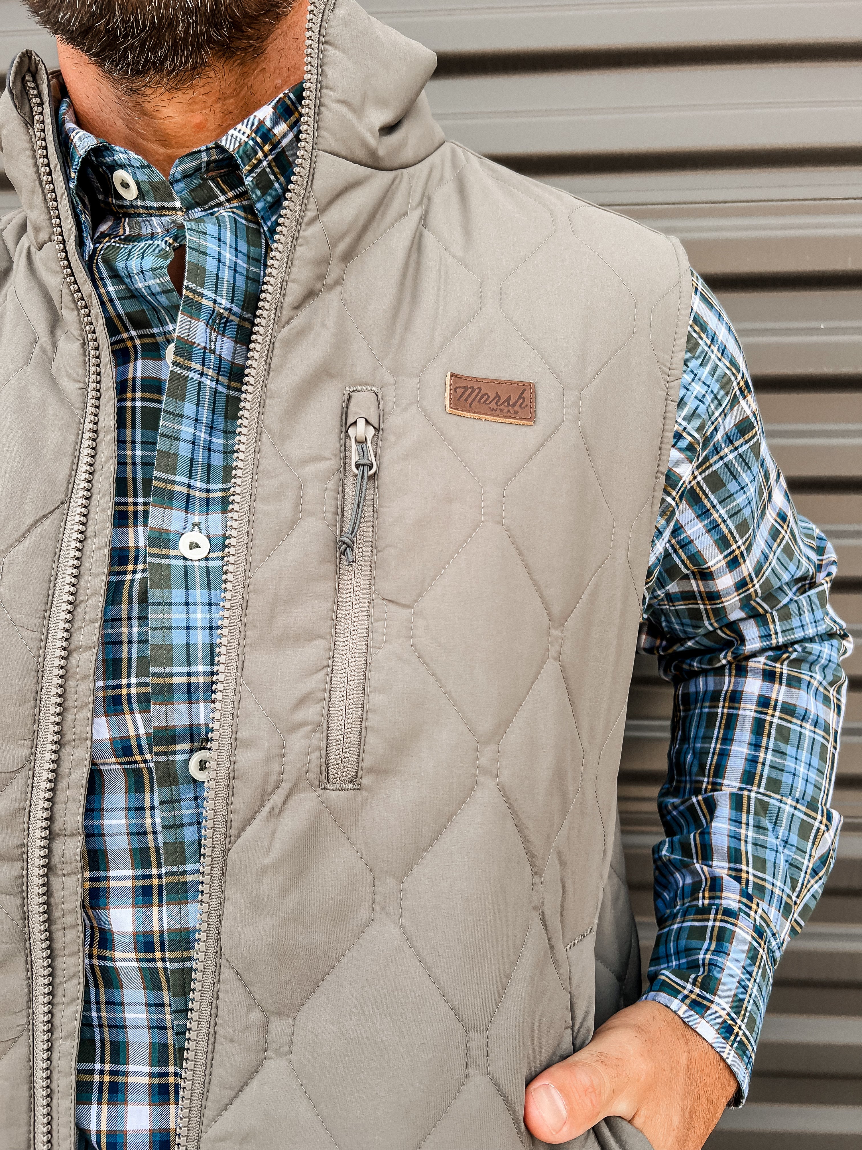 Barnwell Puff Vest - Rock