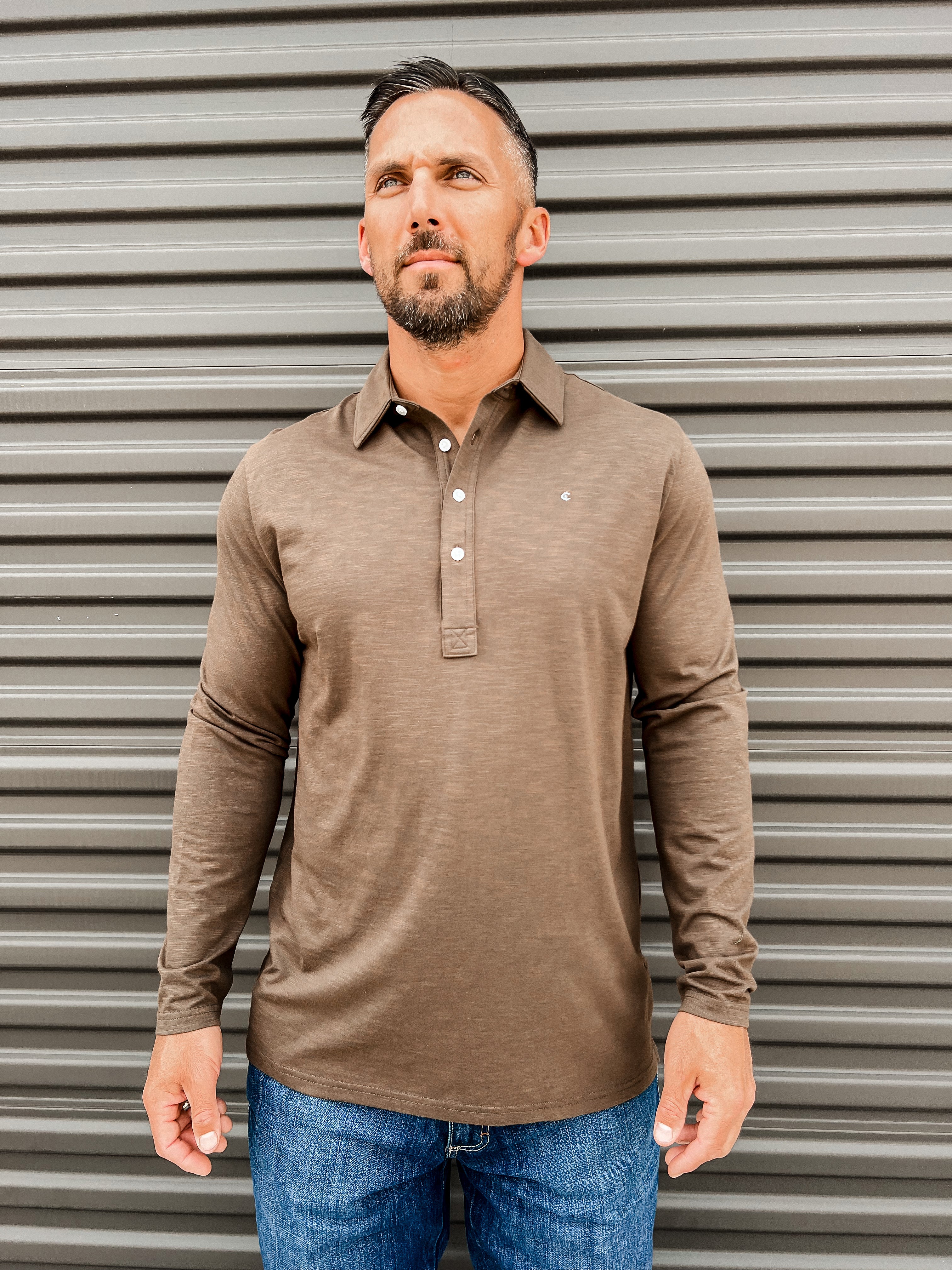 Performance Long Sleeve Range Polo - Copperhead