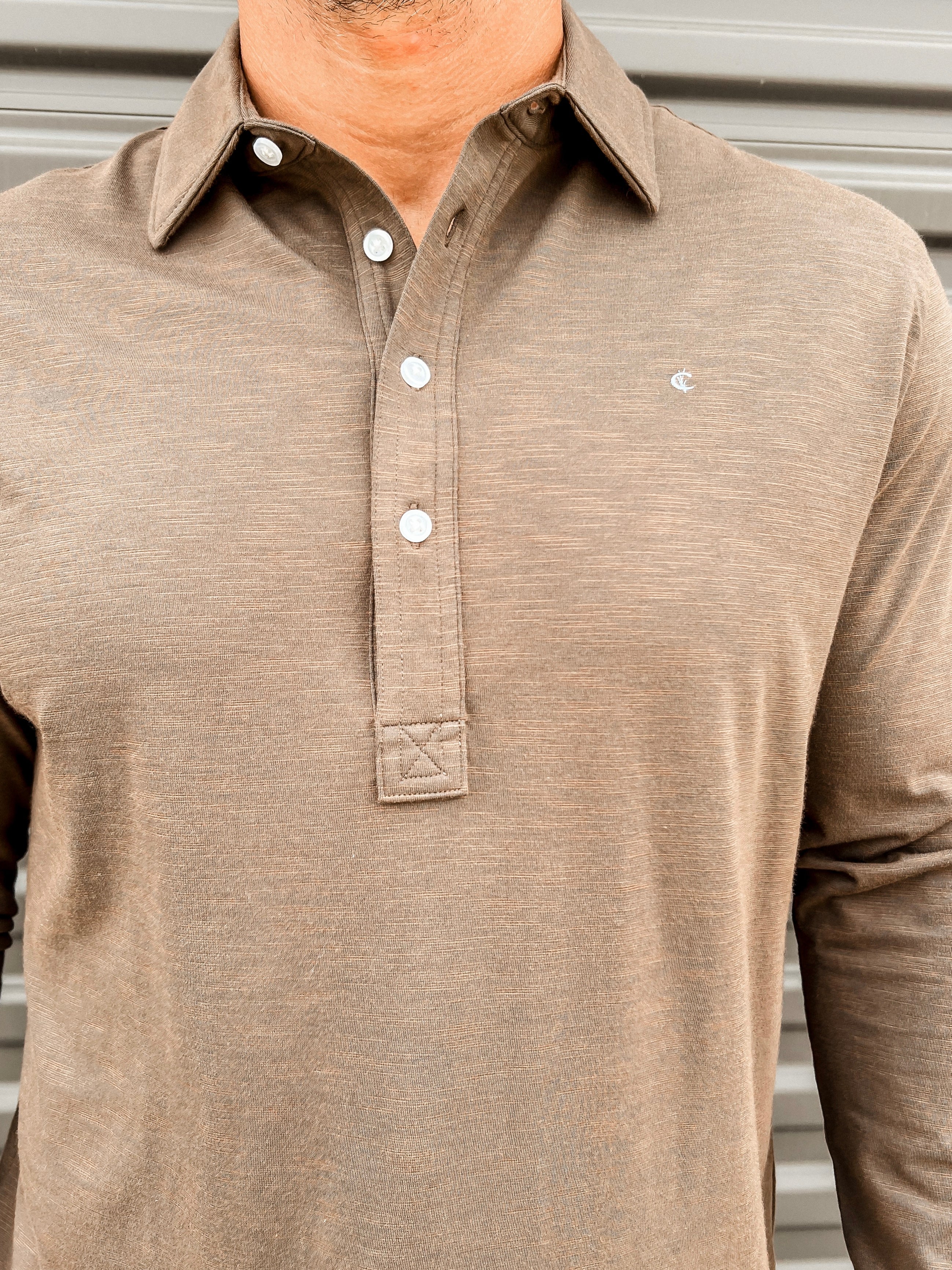 Performance Long Sleeve Range Polo - Copperhead