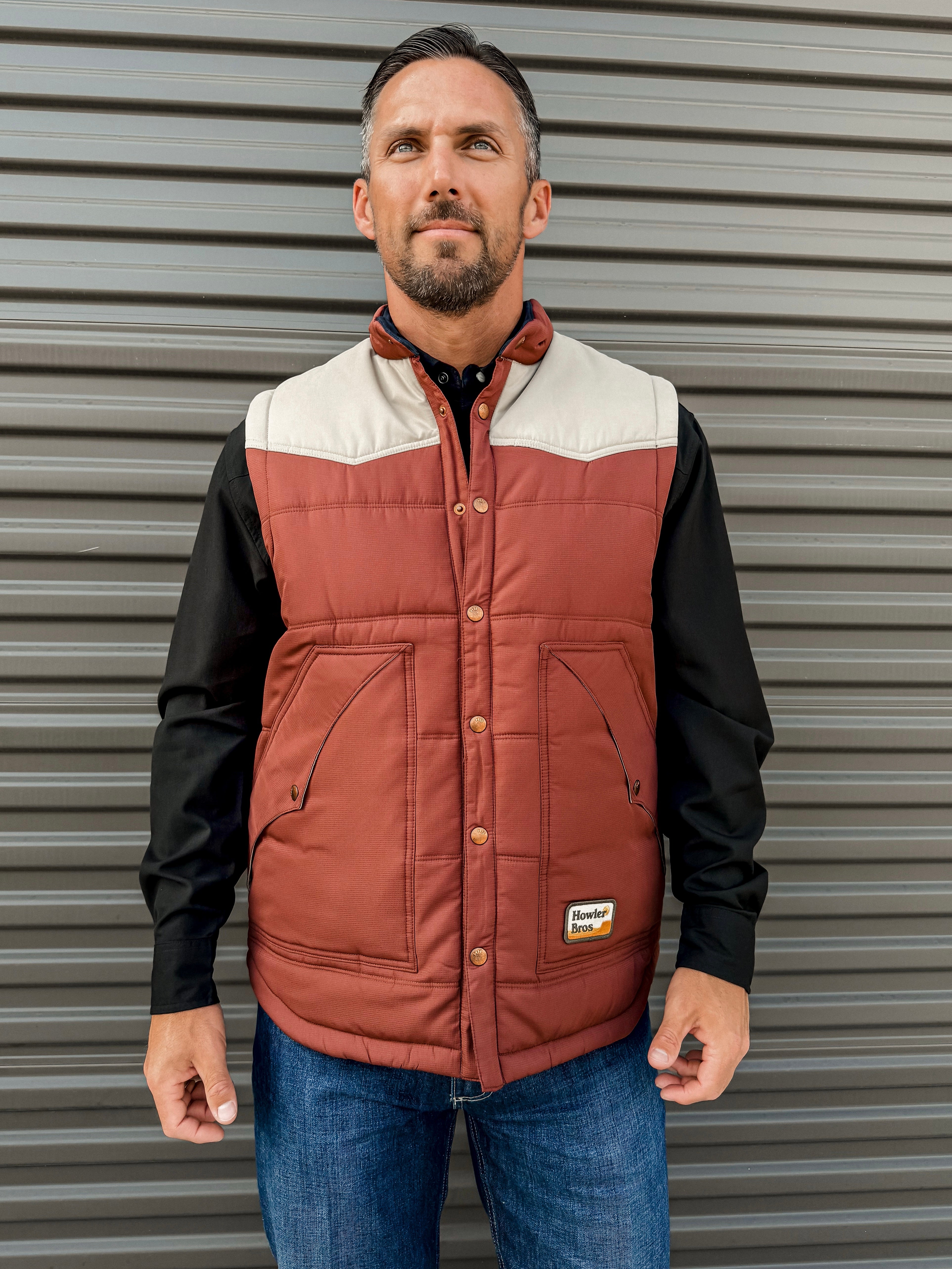 Rounder Vest - Terracotta & Putty