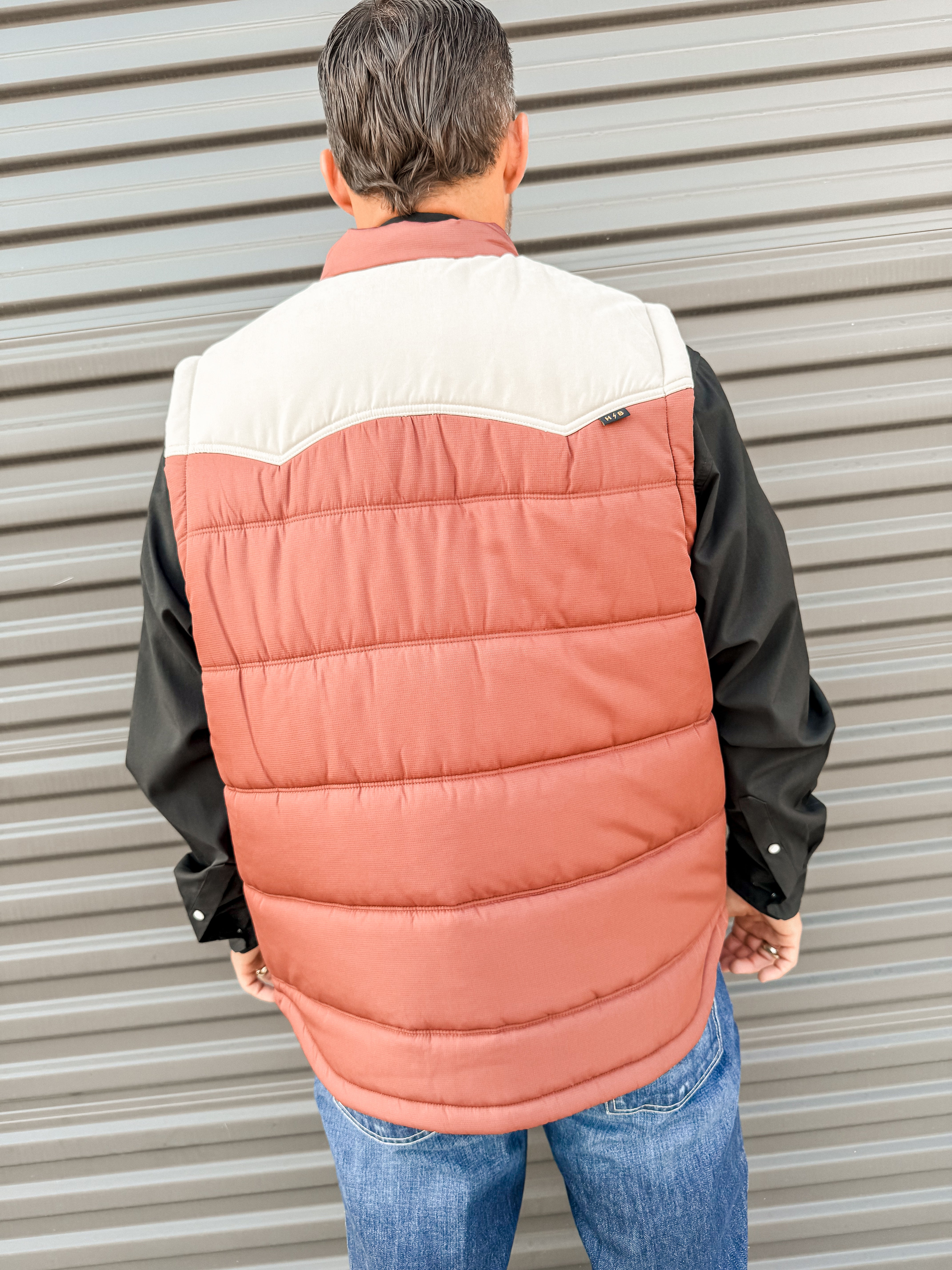 Rounder Vest - Terracotta & Putty