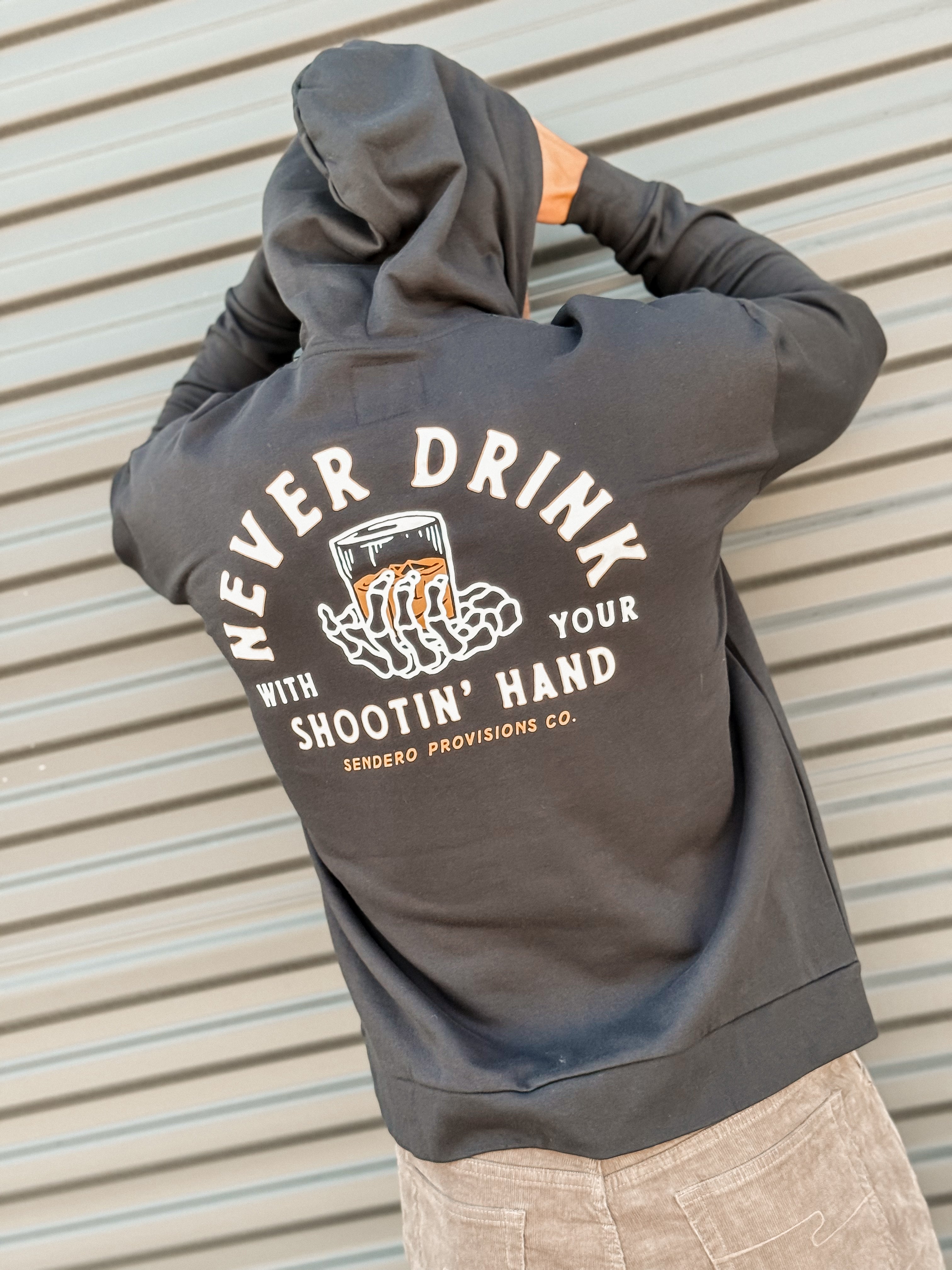 Shootin' Hand Hoodie- Black