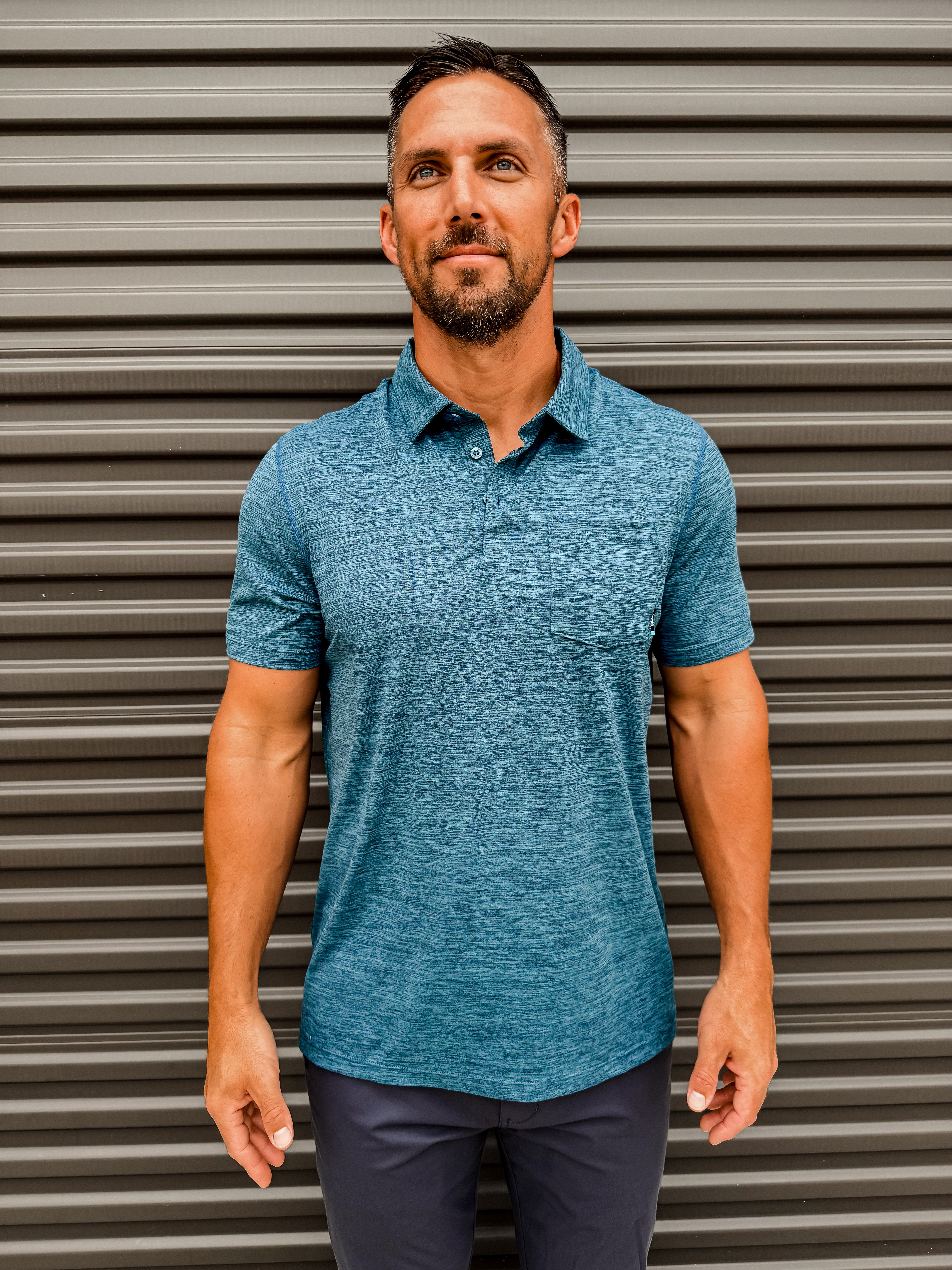 Droptemp All Day Cooling Polo - Storm Heather