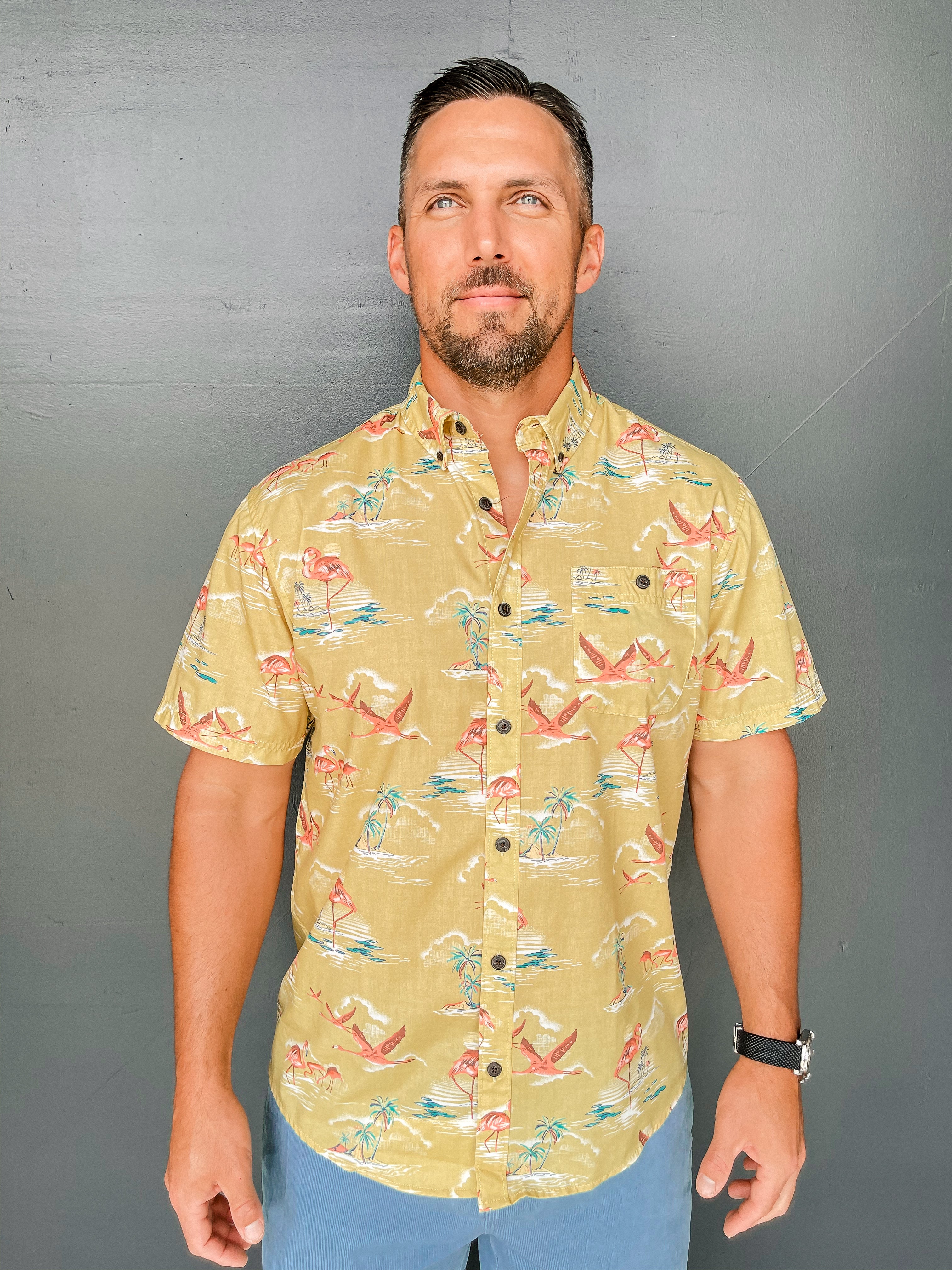 Mansfield Shirt - Flamingo Flamboyance