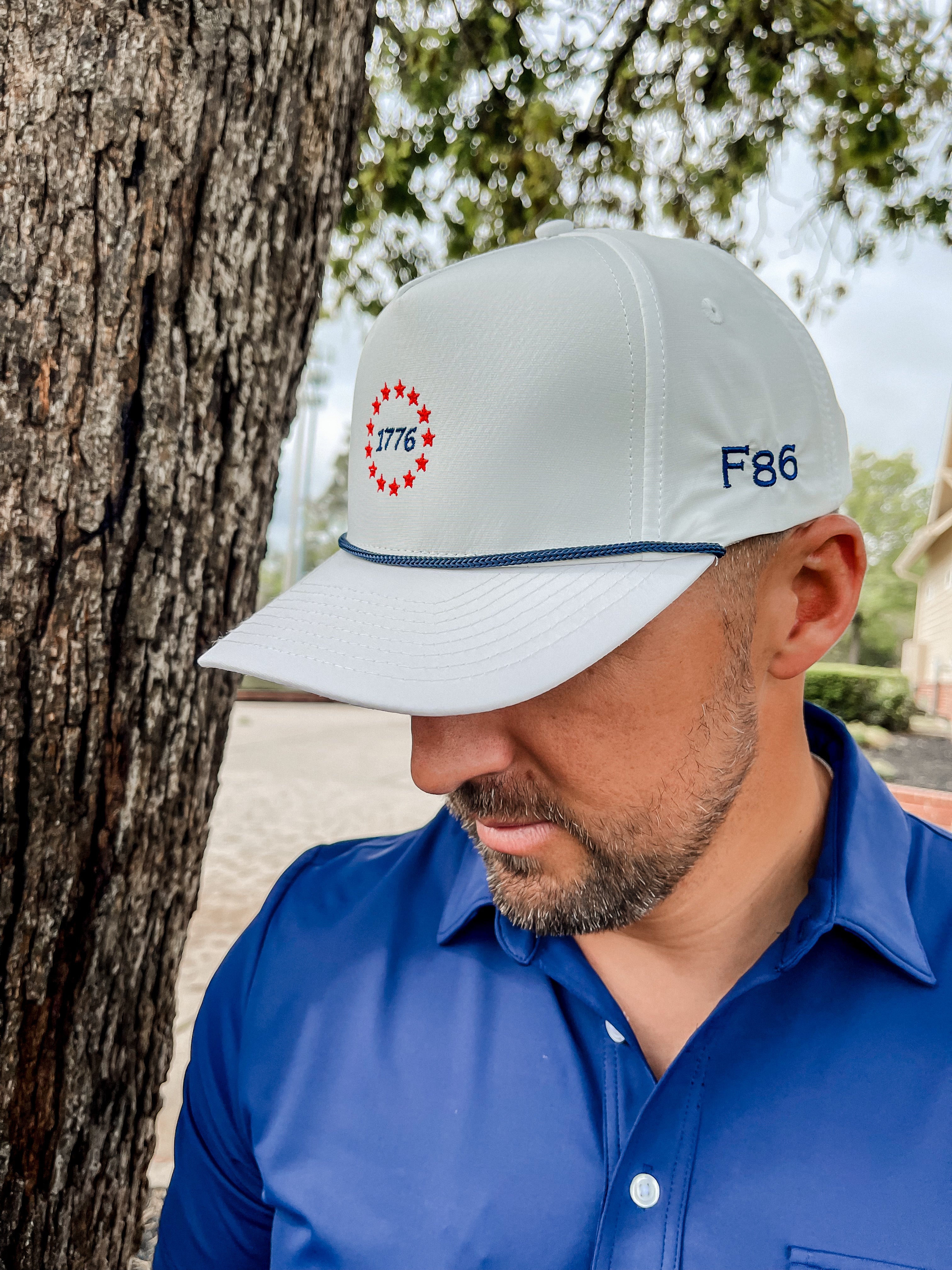 Performance Rope Hat - White - 1776 Decal