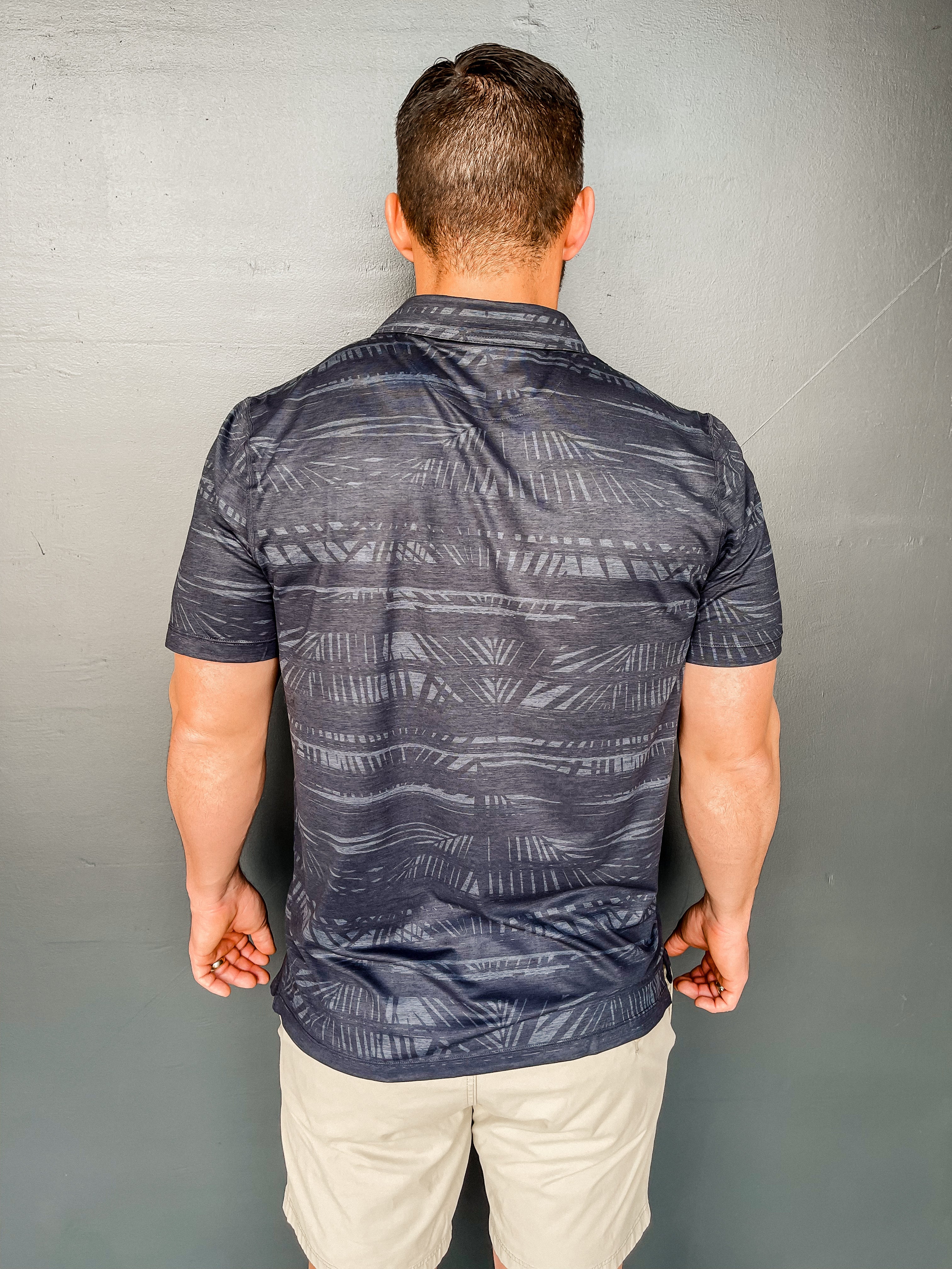 Droptemp Printed All Day Cooling Polo - Shade Stripe Turbulence