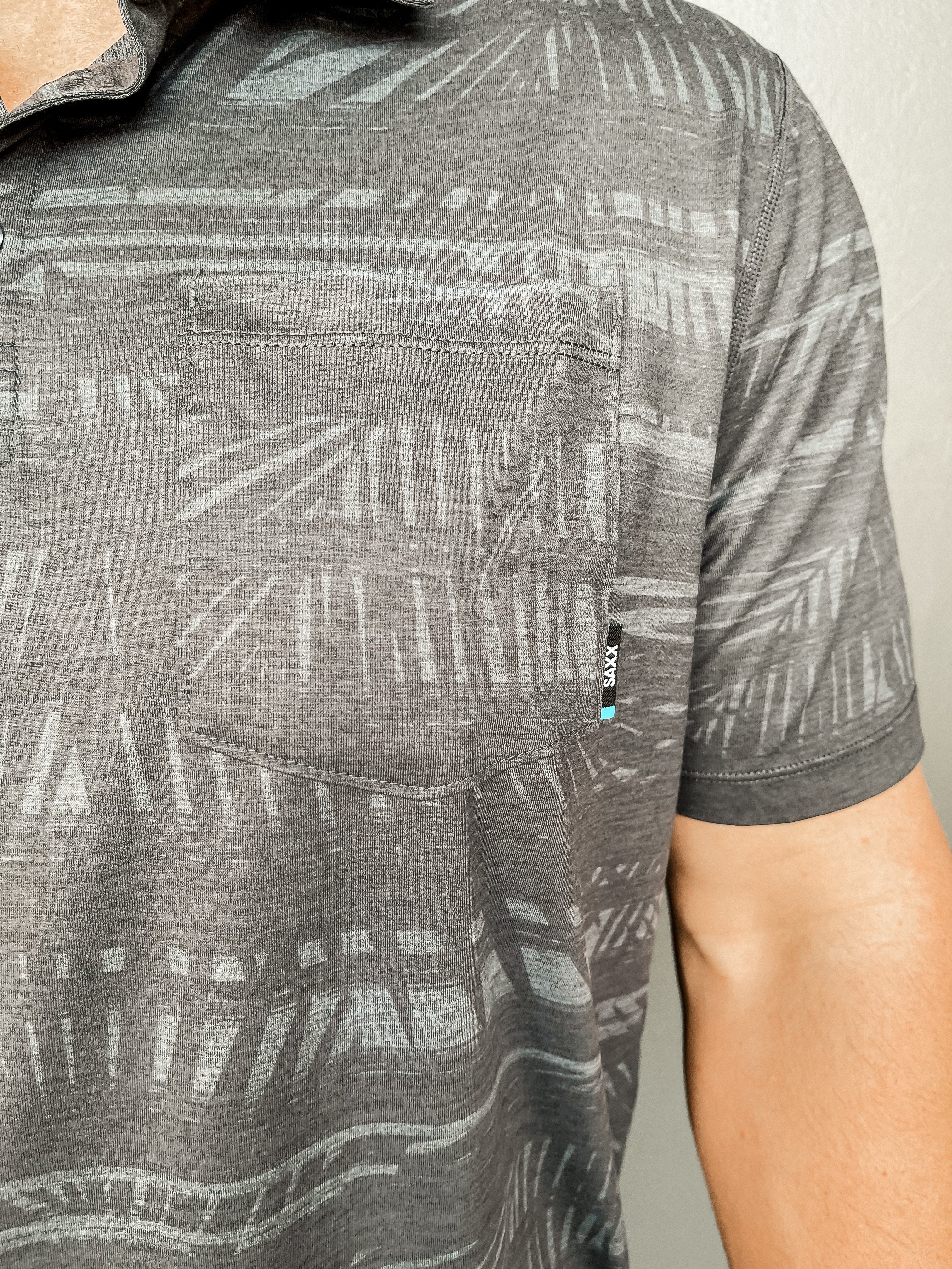 Droptemp Printed All Day Cooling Polo - Shade Stripe Turbulence