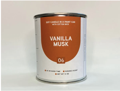 Paint Can Soy Candle - Vanilla Musk
