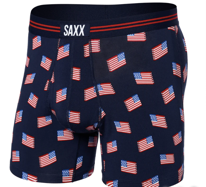 Ultra Soft Boxer Brief  - Stars And Stripes  Navy