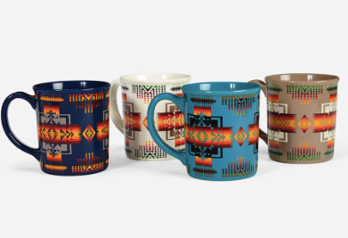 Ceramic Mug Set of Four - Chief Joseph Multi