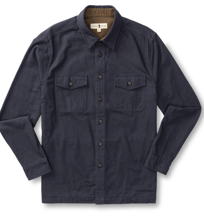 Long Sleeve Slater Moleskin Overshirt - Naval Grey