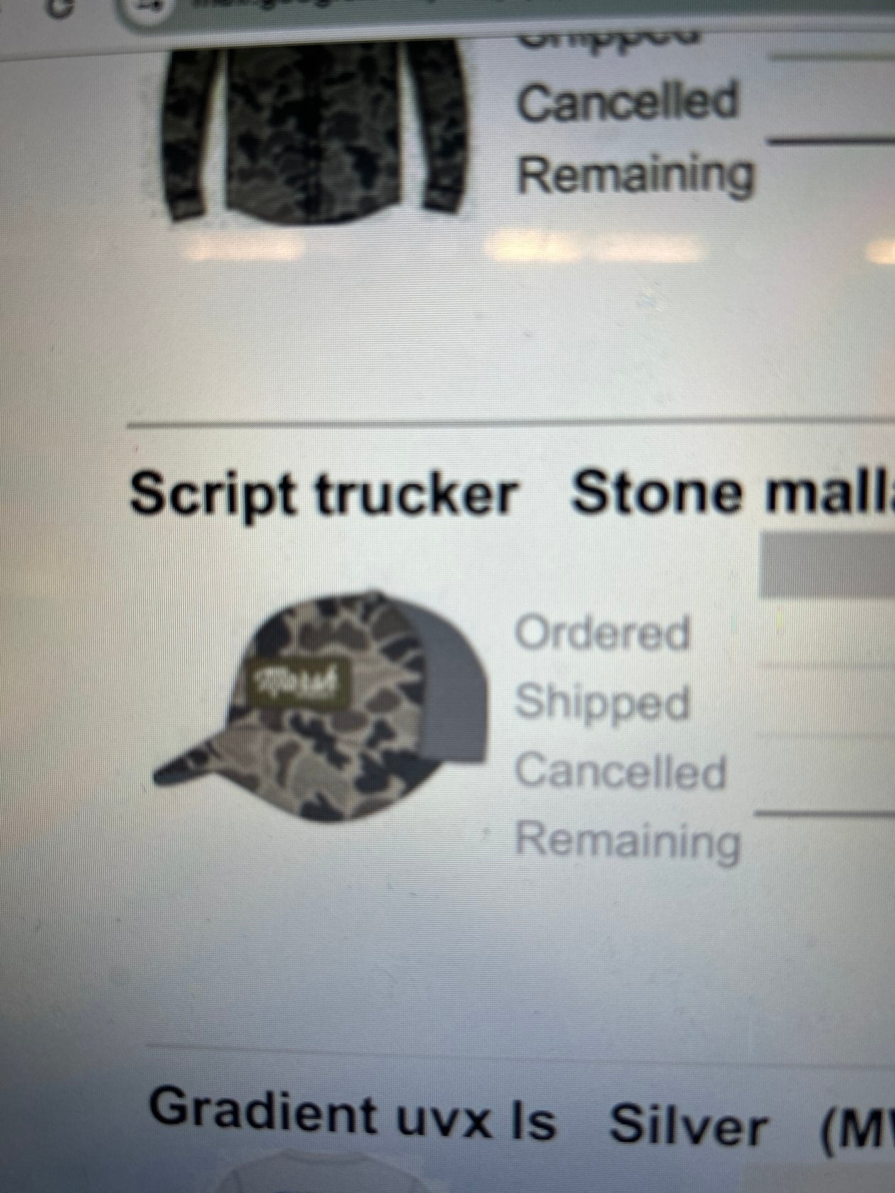 Script Trucker - Stone Mallard Camo