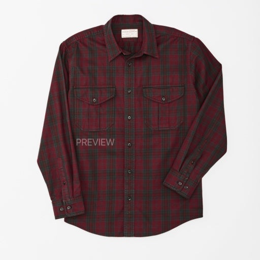 Lightweight Alaskan Guide Shirt - Green & Red Plaid